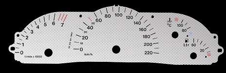 Opel Tachoscheibe Tacho Vectra B   Carbon weiss Tachoscheiben Kombi 